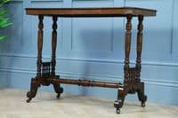 Antique Late Victorian Early Edwardian Walnut Occasional Hall Sofa Lamp Table