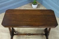 Antique Late Victorian Early Edwardian Walnut Occasional Hall Sofa Lamp Table