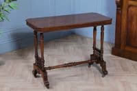 Antique Late Victorian / Early Edwardian Walnut Occasional Hall Sofa Lamp Table