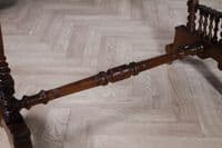 Antique Late Victorian / Early Edwardian Walnut Occasional Hall Sofa Lamp Table