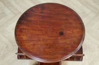 Antique Late Victorian Edwardian Revolving book table, Lazy Waiter Gallery Base C1880
