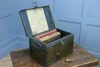 Antique MILNERS Fire Resisting Small Deed Chest Restored Vintage Book Safe Box