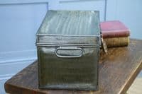 Antique MILNERS Fire Resisting Small Deed Chest Restored Vintage Book Safe Box