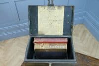 Antique MILNERS Fire Resisting Small Deed Chest Restored Vintage Book Safe Box