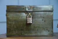 Antique MILNERS Fire Resisting Small Deed Chest Restored Vintage Book Safe Box