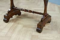 Antique Original Early Victorian Flame Grain Mahogany Hall Sofa Lamp Table C1850