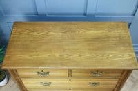 Antique Original Edwardian Ash 5 Draw Chest of Drawers Waxed C1900