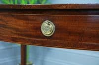 Antique Original Georgian Flame Grain Mahogany Bow Front Desk Side Hall Table