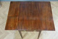 Antique Original Georgian Mahogany Small Pembroke Drop Leaf Table With Drawer