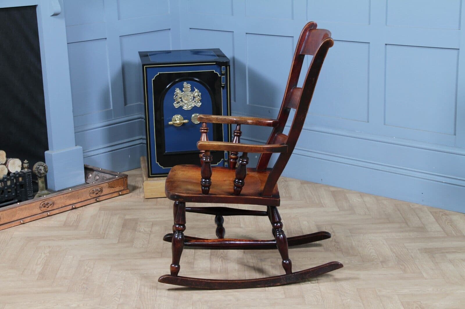 Fireside Rocking Chair Reading Antique Original Victorian Ladder Back Fireside Rocking Chair C1880
