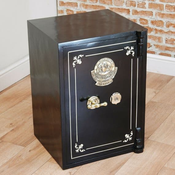 Antique Victorian 'B.TEBBIT BIRMINGHAM' Fully Restored Safe W Keys Vintage C1850