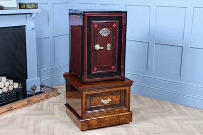 Antique Victorian CHUBB Fully Restored Luxury Safe on Waring & Sons Walnut Stand