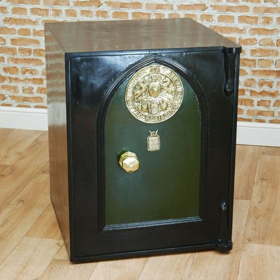 Antique Victorian Large 'MILNERS 212 PATENT FIRE RESISTING' Safe 4 Keys Vintage