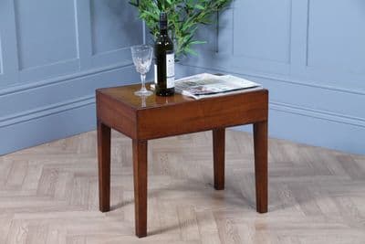 Antique Victorian Mahogany Baby Bath Coffee Side Table With Spode Porcelain 1870