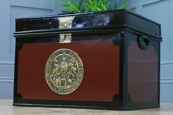 Antique Victorian MILNERS 212 Fire Resisting Strong box Vintage Safe Restored