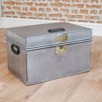 Antique Victorian MILNERS Fire Resisting Strong box 2 Keys Vintage Safe Small