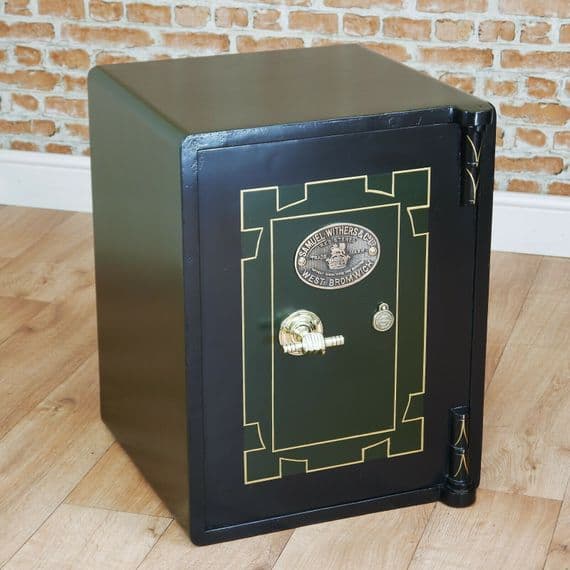 Antique Victorian 'SAMUEL WITHERS & Co' Restored Safe With Keys Vintage
