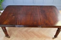Antique Victorian Solid Mahogany 1 Leaf Wind Out Dining Table Restored C1860
