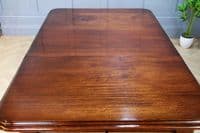Antique Victorian Solid Mahogany 1 Leaf Wind Out Dining Table Restored C1860