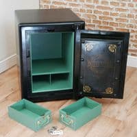 Antique Victorian 'THOMAS SKIDMORE & SON' Restored Fireproof Safe W Keys Vintage