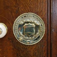 Antique Victorian WHITFIELD Hand-Painted Wood Grained Steel Safe W/ Keys Vintage