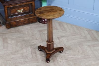 Antique William IV Mahogany Round Occasional Hall Lamp Plant Wine Table C1835
