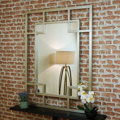 Contemporary Carn Silver leaf Landscape / Portrait Wall Hanging Mirror Stylish