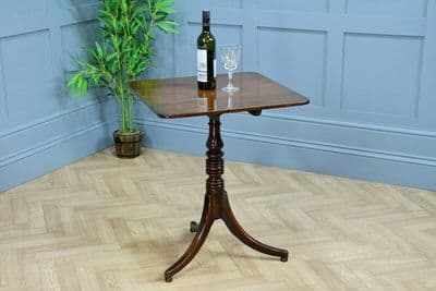 Original Antique George III Regency Mahogany Tilt Top Tripod Wine Table C1810