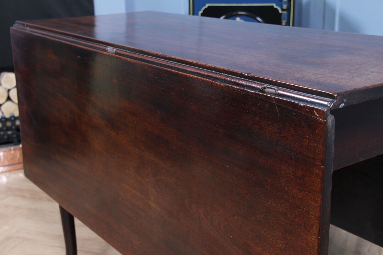 Original Antique Georgian Solid Mahogany Drop Leaf Queen Anne Dining ...
