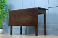 Original Antique Georgian Solid Mahogany Single Drop Leaf Side Dining Table 1820