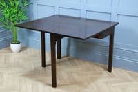 Original Antique Georgian Solid Mahogany Single Drop Leaf Side Dining Table 1820