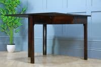 Original Antique Georgian Solid Mahogany Single Drop Leaf Side Dining Table 1820