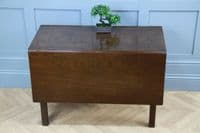 Original Antique Georgian Solid Mahogany Single Drop Leaf Side Dining Table 1820