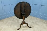 Original Antique Mahogany George III Bird Cage Tilt Top Tripod Table C1770
