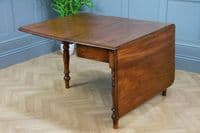 Original Antique Mid Victorian Solid Mahogany Drop Leaf Dining Table C1880