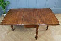 Original Antique Mid Victorian Solid Mahogany Drop Leaf Dining Table C1880