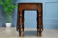 Original Antique Mid Victorian Solid Mahogany Drop Leaf Dining Table C1880