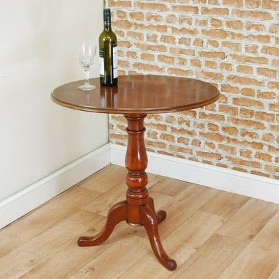 Original Antique Victorian Mahogany Oval Tilt Top Tripod Wine Table Occasional