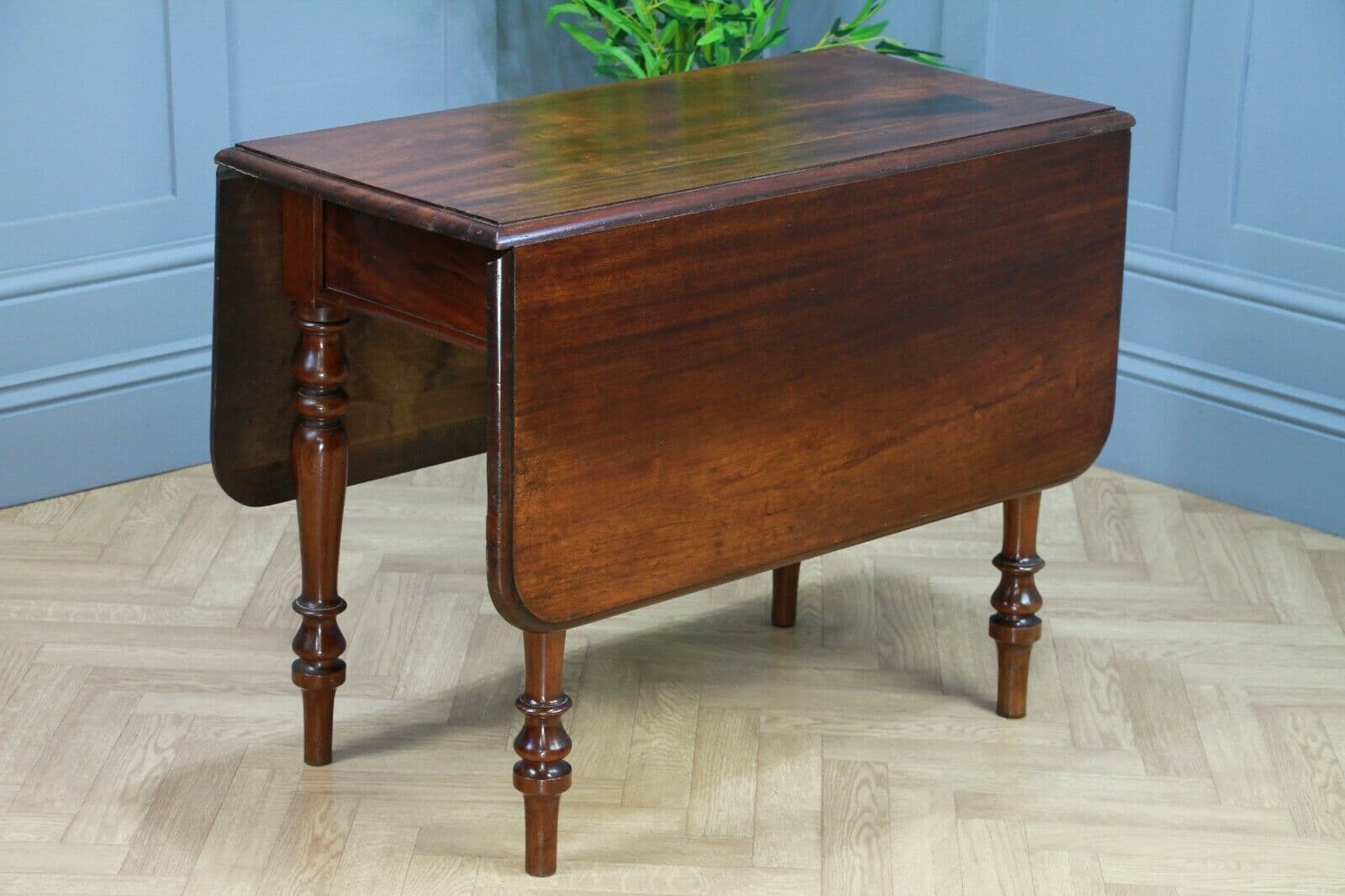 Original Antique Victorian Solid Mahogany 4 Seater Drop Leaf Dining ...