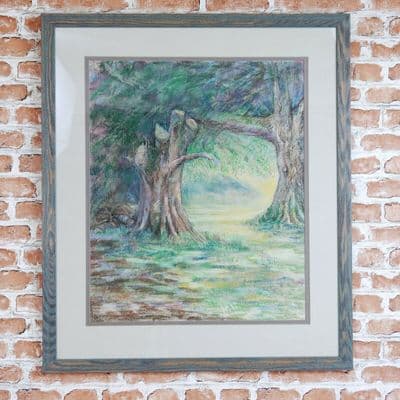 Original Hand Drawn Framed Pastel Picture 'TREES' by Caroline Smedley (1999)
