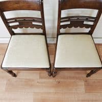 Pair of Antique Original Georgian Mahogany Period Dining Chairs / Hall C1800