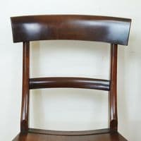 Pair of Antique Regency Country made William IV Fruitwood Period Hall Chairs