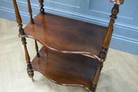 Rare Antique Late Georgian Solid Rosewood Carved 3 Tier What Not Display Shelf