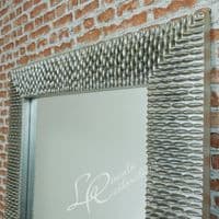 RV Astley Ares Large Champagne Silver Wall Hanging Mirror Landscape / Portrait