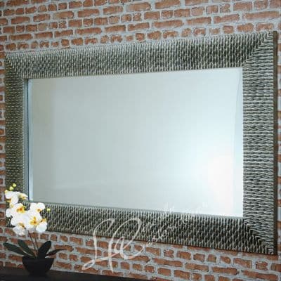 RV Astley Ares Large Champagne Silver Wall Hanging Mirror Landscape / Portrait