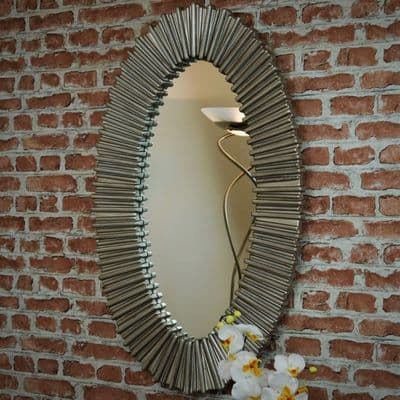 RV Astley Dagny Contemporary Champagne Silver leaf  Mirror Landscape / Portrait