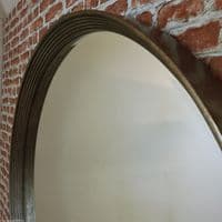 RV Astley Foyle Round Distressed Gold Leaf Large Wall Hanging Mirror