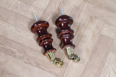 Selection of New Furniture Legs Feet Solid Mahogany Beech Pine Brass Castors M8