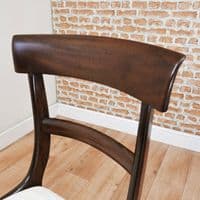 Set of 4 Antique William IV Solid Rosewood Dining Chairs Regency Carved C1835
