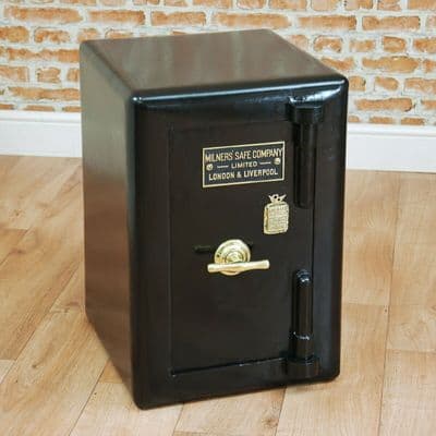 Small Vintage 'MILNERS' SAFE COMPANY' Safe Original With Keys Rare Antique 40's